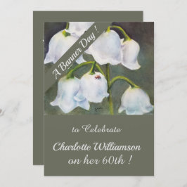 Convite Lily of the Valley Watercolor Floral Birthday