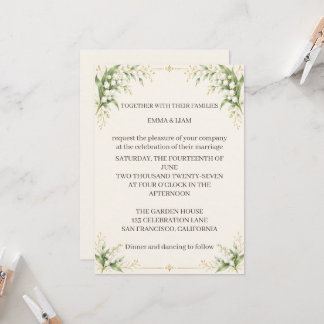 Convite Lily of the Valley Wedding Invitation