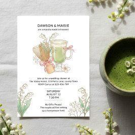 Convite Lily of Valley Matcha Feito no Céu Chuveiro de Cas
