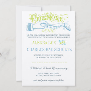 Convite Limão Aqua Modern Vintage Typografia Convidar