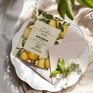 Convite Limão Citrus Mediterrânica Botânica Chá de fraldas