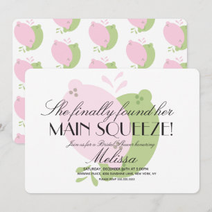 Convite Limão de limonada rosa moderno