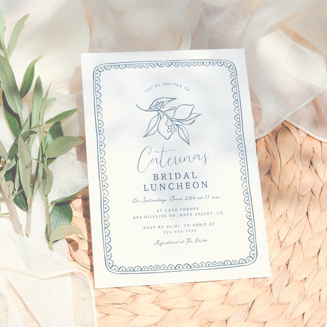 Convite Limão Desenhado À Mão Do Whimsical | Chá de panela (Criador carregado)