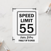 Limite De Velocidade 55 Sinal Aniversário Finalmen