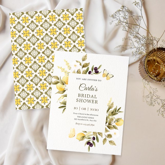 Convite Limões botânicos, ramal floral (Criador carregado)