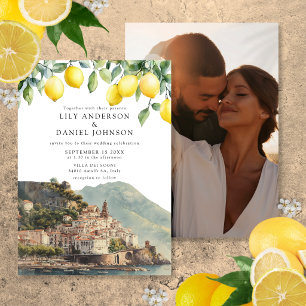 Convite Limões da Costa de Amalfi Itália Foto Casamento