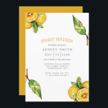 Convite Limões de Aquarelas Citrus Modern Sweet 16<br><div class="desc">Watercolor Lemons Citrus Modern Sweet 16 Convite</div>