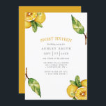 Convite Limões de Aquarelas Citrus Modern Sweet 16<br><div class="desc">Watercolor Lemons Citrus Modern Sweet 16 Convite</div>