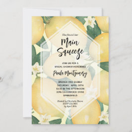 Convite Limões de compressão principais e Chá de panela ve