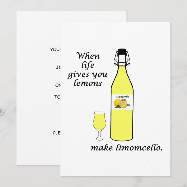 Convite Limões para Limoncello (Frente/Verso)