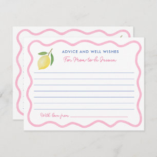 Convite Limões Rosa Meninos Aconselham Bem Desejos Para Ca