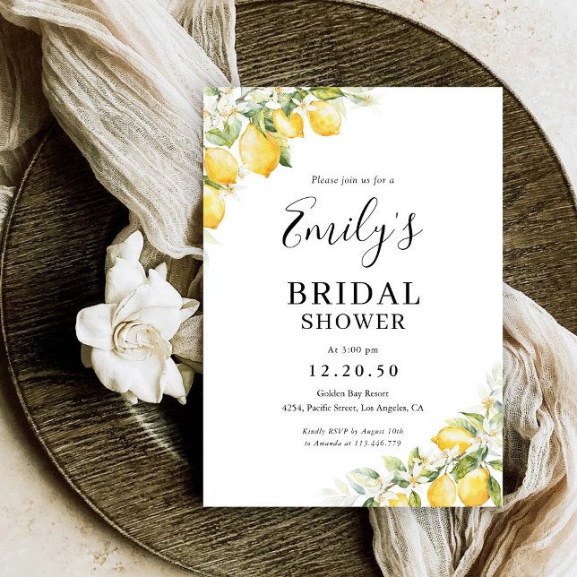 Convite Limon Green Citrus Chá de panela (Criador carregado)