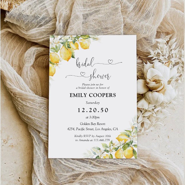 Convite Limon Green Citrus Chá de panela (Criador carregado)