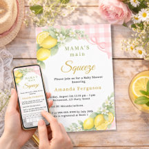 Limonada xadrez aperto laço rosa menina Chá de Beb