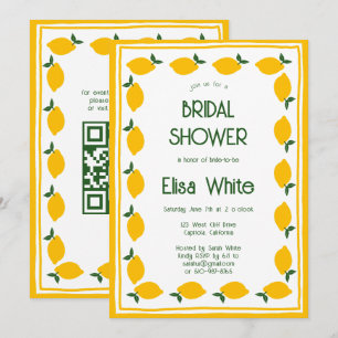 Convite Limoncello Lemons PERSONALIZADO Chá de panela de C