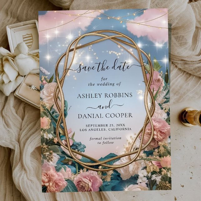 Convite Linda Arte Nouveau Pensava Salvar A Data (Criador carregado)