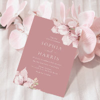 Linda Blush Floral Petals Dusty Rosa Casamento