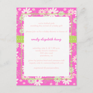 Convite Linda do Rosa Jardim baby shower/diy cor