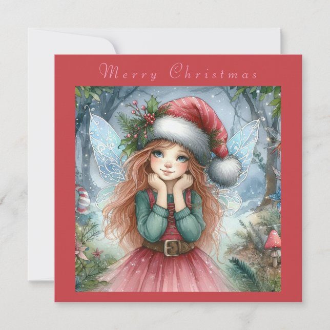 Convite Linda Fada Feliz Natal (Frente)