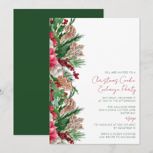 Convite Linda Festa de Trocas de Biscoitos de Natal