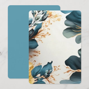 Convite Linda floral em aquarela