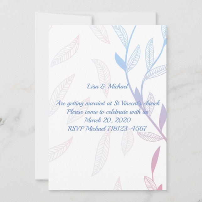 Convite Linda Frame Floral (Frente)