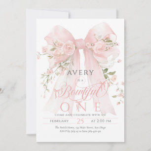 Convite Linda Um 1º Aniversário Arco Floral Meninas