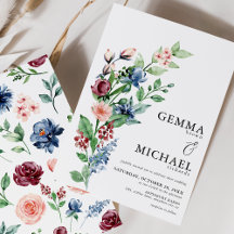 Linda Watercolor Floral & Greenery Weding