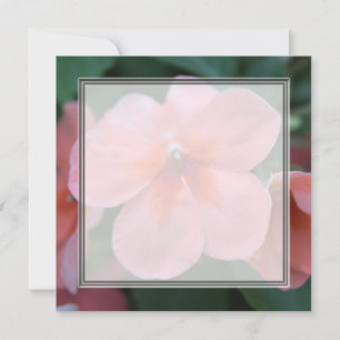 Convite Lindas flores de jardim cor-de-rosa em branco casa