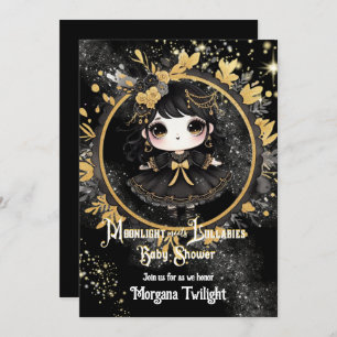 Convite Lindas-lábias-lua Gótica Chá de fraldas