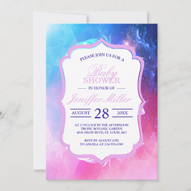 Convite Lindas Penas no Espaço. (Frente)