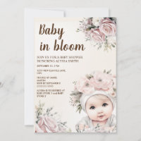 Lindas Rosas Cor-de-Rosa Bebê em Flor Menina Chá d