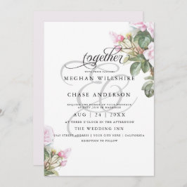 Convite Lindas Rosas Rosa Pintadas DescalçosBride™