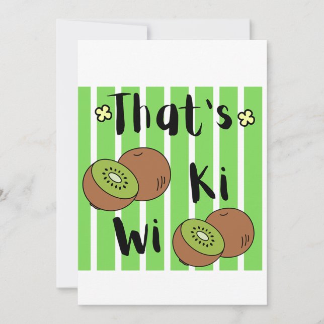 Convite Lindo Gráfico de Fruta Kiwi (Frente)