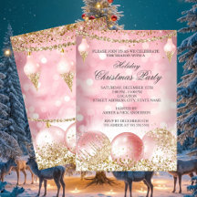 Lindo Natal de Festa de Natal em Ouro Rosa
