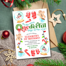 Lindo Natal Mais MARAVILHOSO Primeiro Aniversário