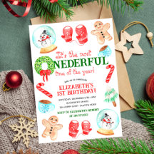 Lindo Natal Mais MARAVILHOSO Primeiro Aniversário