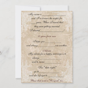 Convite Lindo papel vintage brancoCarta de comentário e co