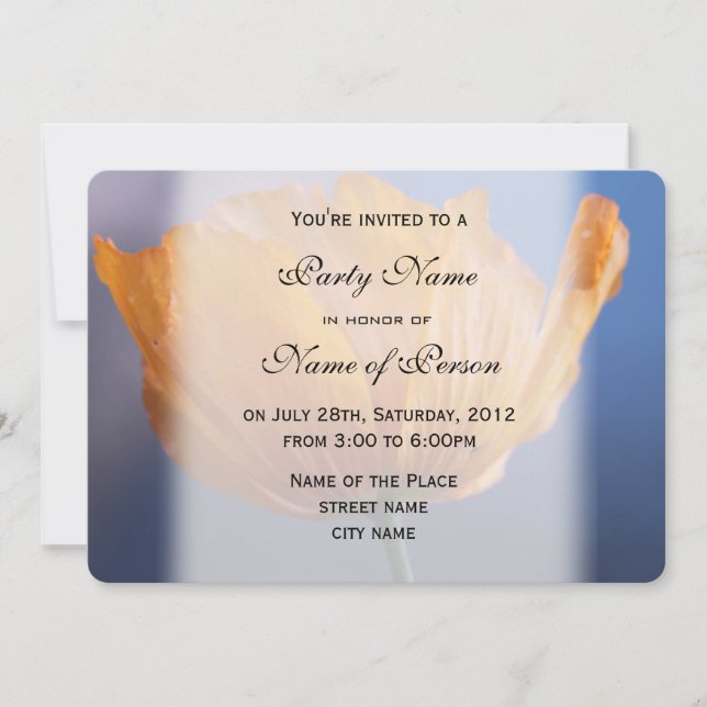 Convite lindo partido de flores silvestres amarelas da pri (Frente)