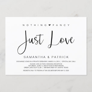 Convite Lindo Preto Nada Chique Apenas Amor, Casamento à F