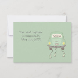 Convite Lindo RSVP de Casamento Recém-Casados