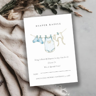 Convite Lindo varal de fraldas de roupa azul Churrasco de 