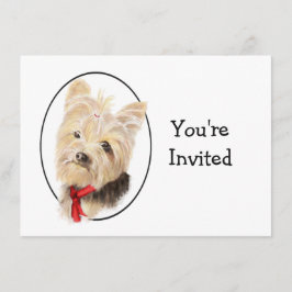 Convite Lindo Yorkshire Terrier Yorkie Casamento Aniversár