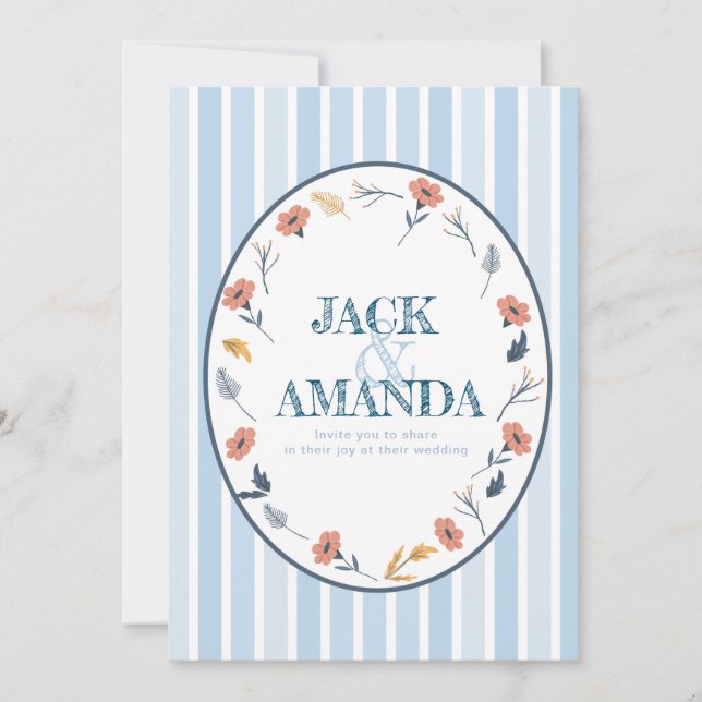 Convite Lindos Eternos de Casamentos Florais (Frente)