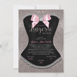 Convite Lingerie chá de prata de volta