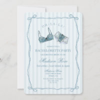 Lingerie de Renda Azul para Festa de Despedida de