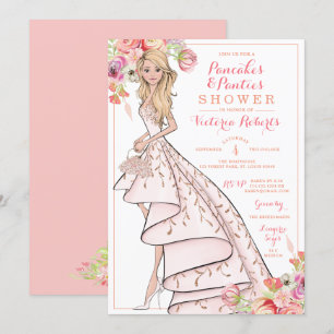 Convite Lingerie Glam Bride Panquecas e Panquecas