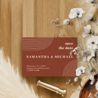 Linha Arte Elegante Terracotta Indie Data de salva