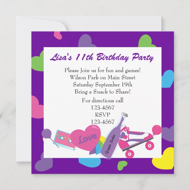 Convite Linha de anos 80 para Cima (Frente)