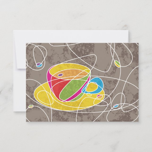 Convite linha de COFFEE retrô (Frente)